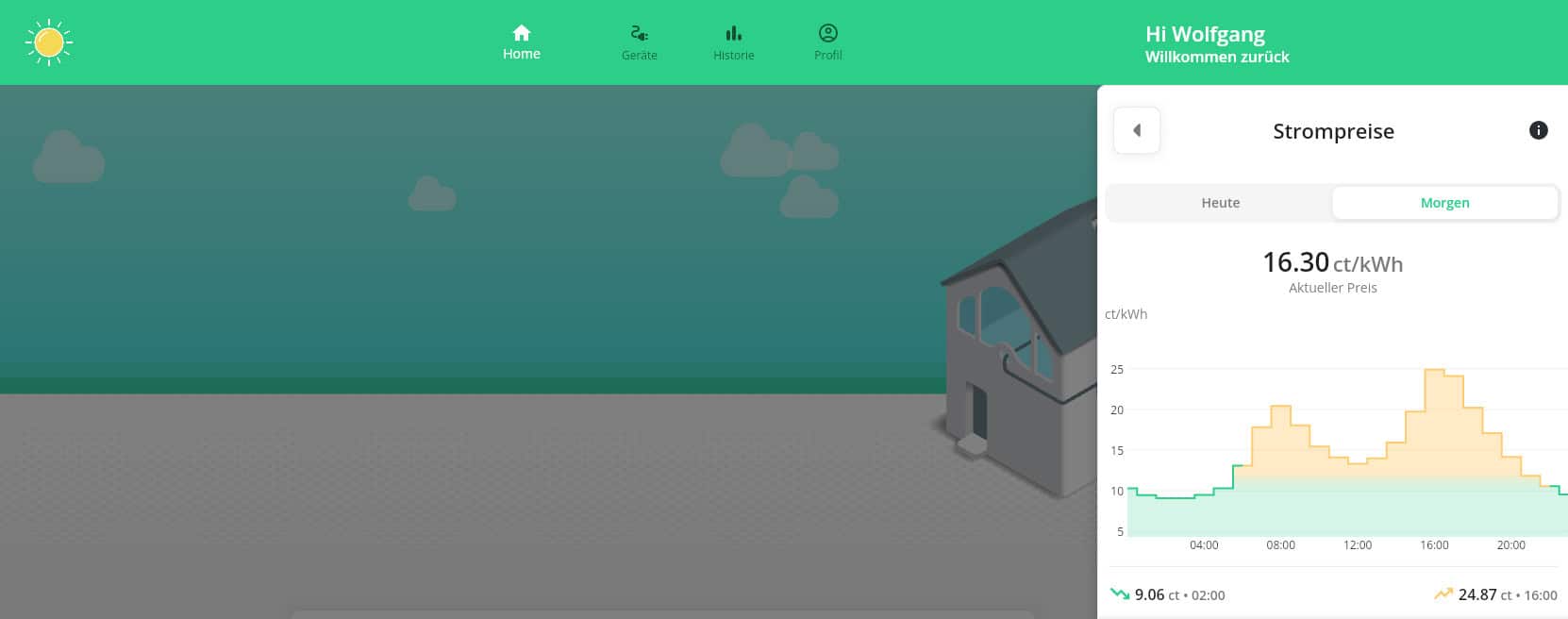 Klicken um das Foto im Vollbildmodus anzuzeigen Stromtarif Spot mit virtuellem Speicher / M4Energy photo review