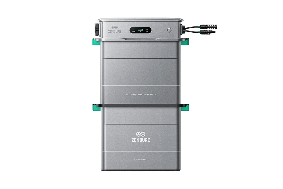 Zendure-SolarFlow-800Pro-3840Wh-All-in-One Speichersystem-Vorderansicht-mit-1AB2000X-1200x800